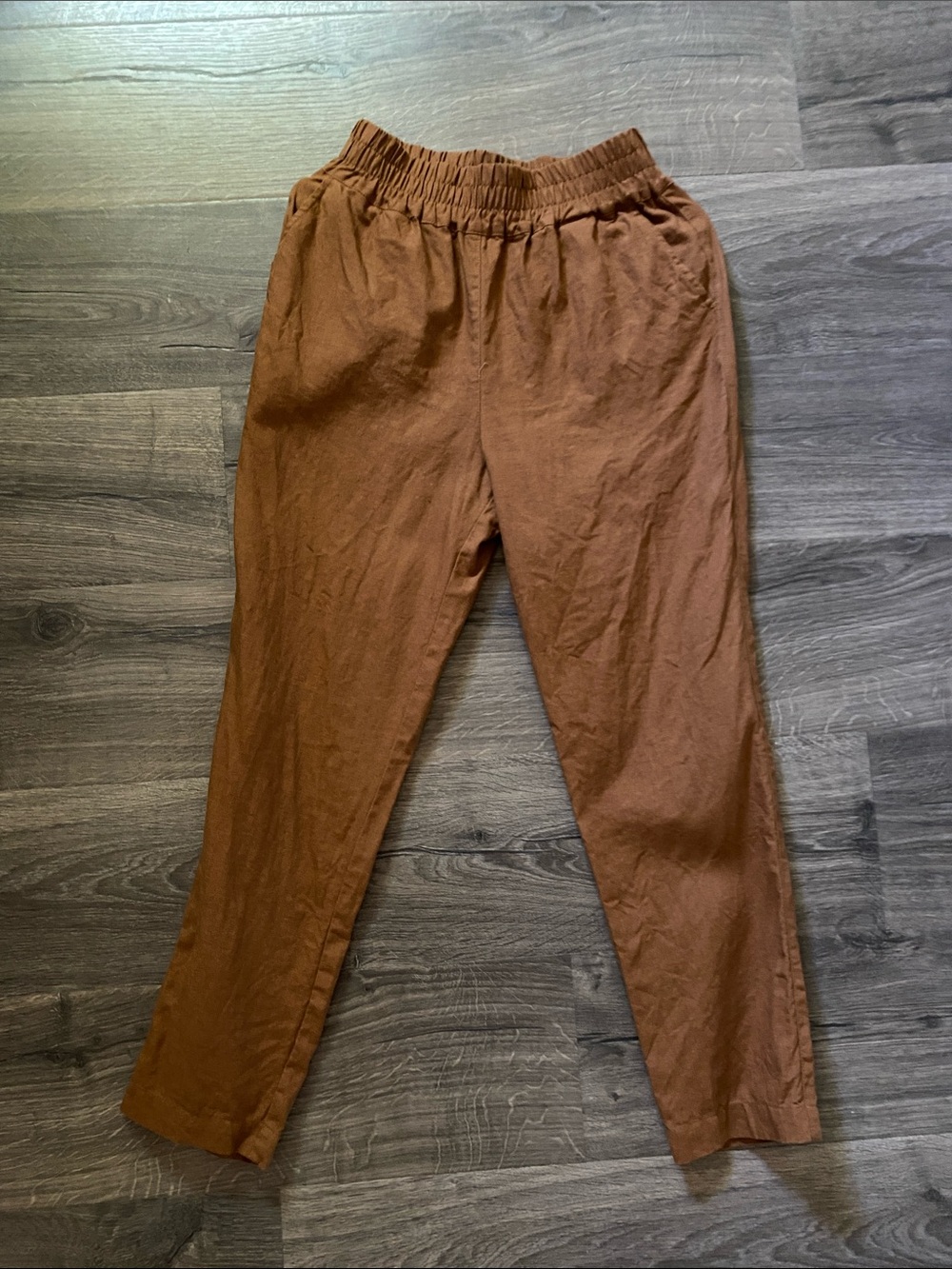 notPERFECTLINEN Athens-2 Linen Pants S/M Toast